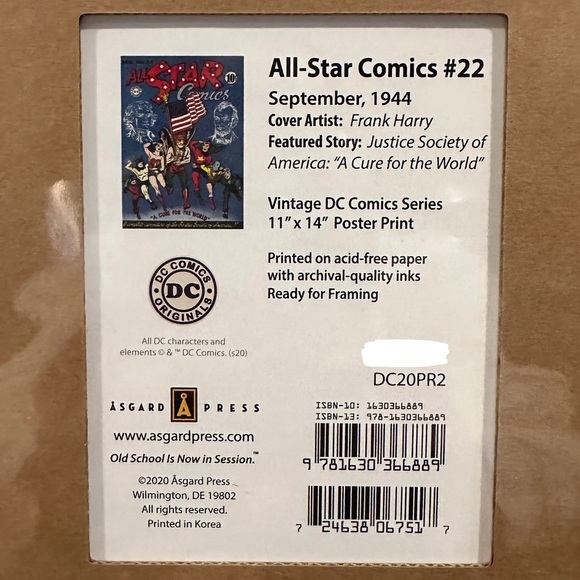 Poster: DC Comics - #22 All-Star Comics, September 1944 - Picture 2 of 3